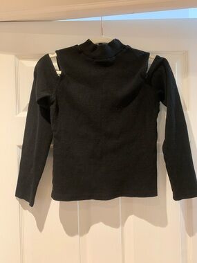 GAP Black Ribbed Shawl Collar Sweater